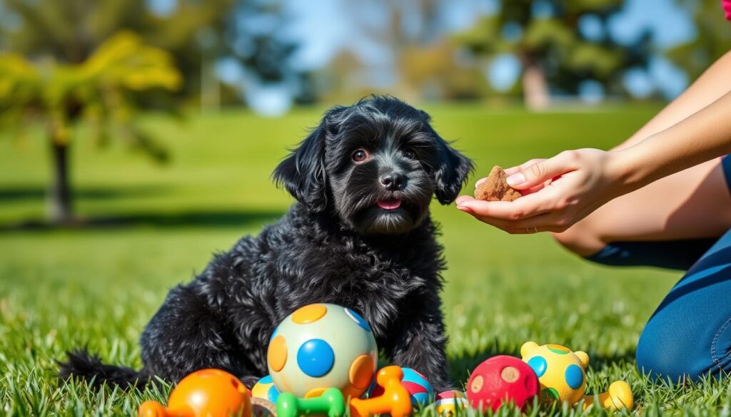 black cavapoo training