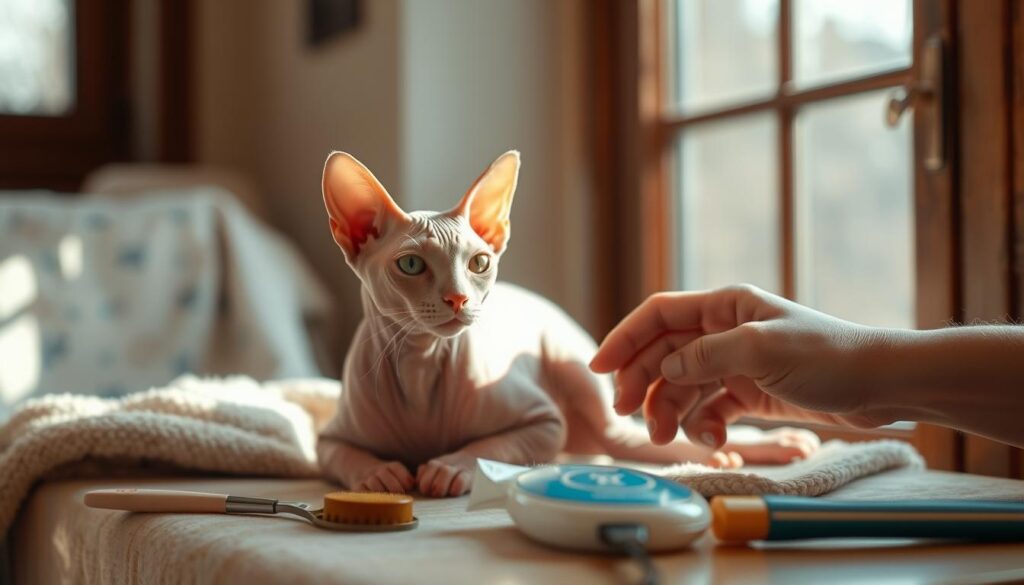 hairless cat grooming