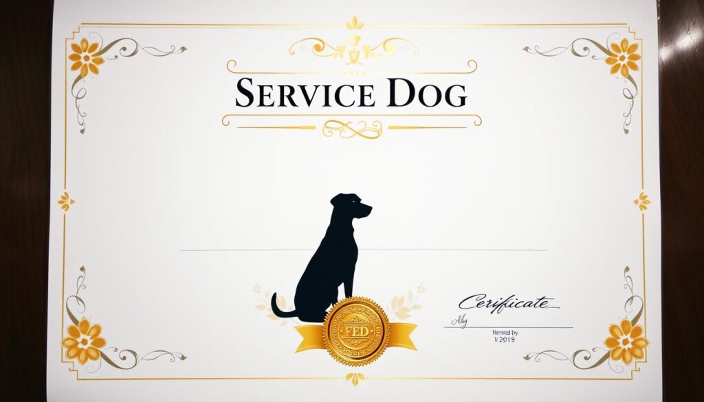 service dog certificate