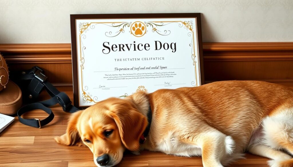 service dog certificate